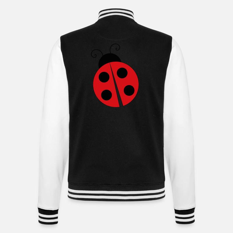 Marienkäfer Ladybug - College-Sweatjacke - Schwarz/Weiß