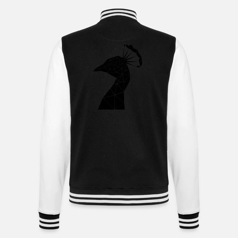 peacock - College-Sweatjacke - Schwarz/Weiß