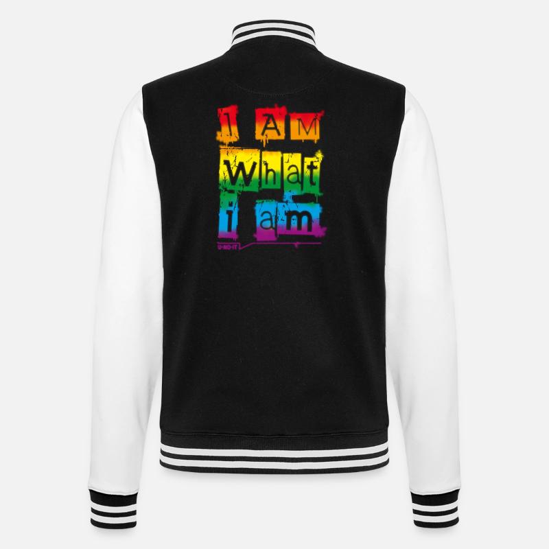 Ich bin was ich bin - College-Sweatjacke - Schwarz/Weiß