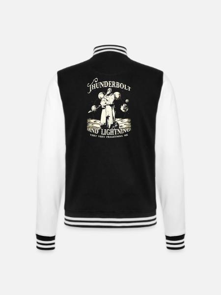 Thunderbolt and Lightning - College-Sweatjacke - Schwarz/Weiß