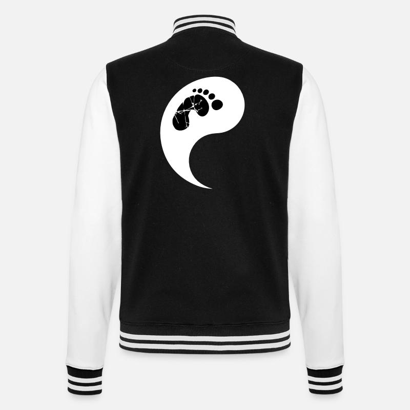 Demi-bébé blanc - Veste Teddy - noir/blanc