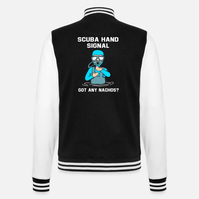 Plongeur Main Signe Scuba Diving - Veste Teddy - noir/blanc