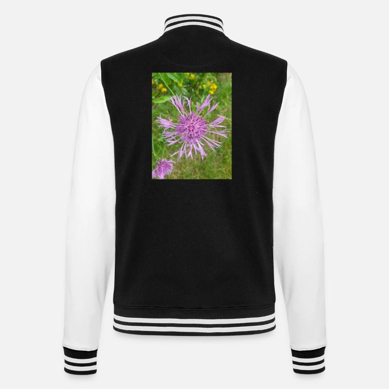 centaurée Centaurea scabiosa - Veste Teddy - noir/blanc