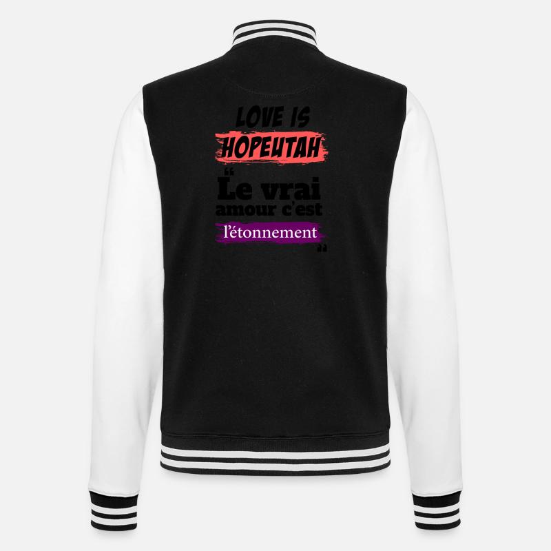 Le vrai amour expression camer-hopeutah - Veste Teddy - noir/blanc