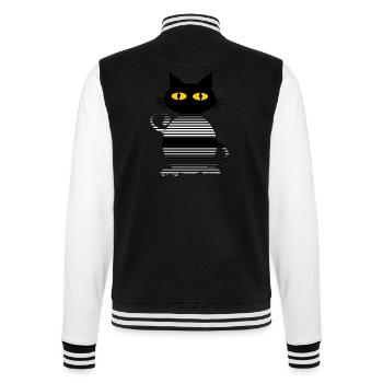 Katze - College-Sweatjacke - Schwarz/Weiß - Hinten - Marisol (170cm)