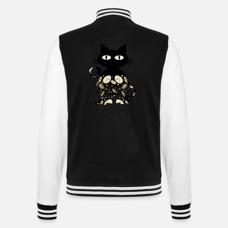 Cat - College Sweat Jacket - black/white