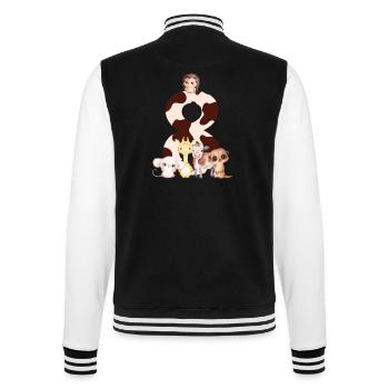 8-jähriges Jubiläum - achtes Jubiläum Tiere - College-Sweatjacke - Schwarz/Weiß - Hinten - Marisol (170cm)