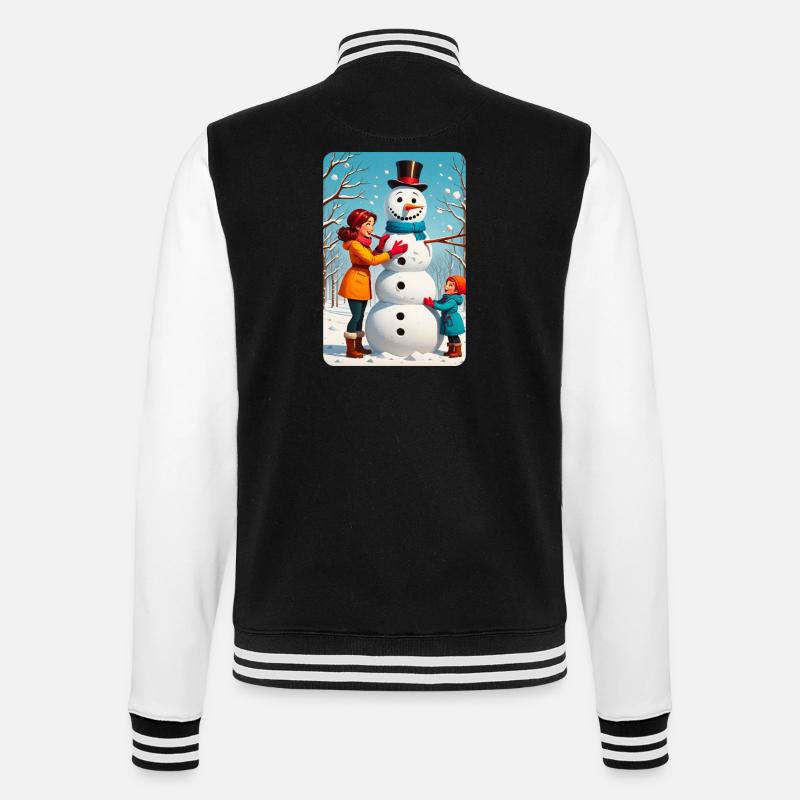 personalized design mother's gift - College Sweat Jacket - black/white