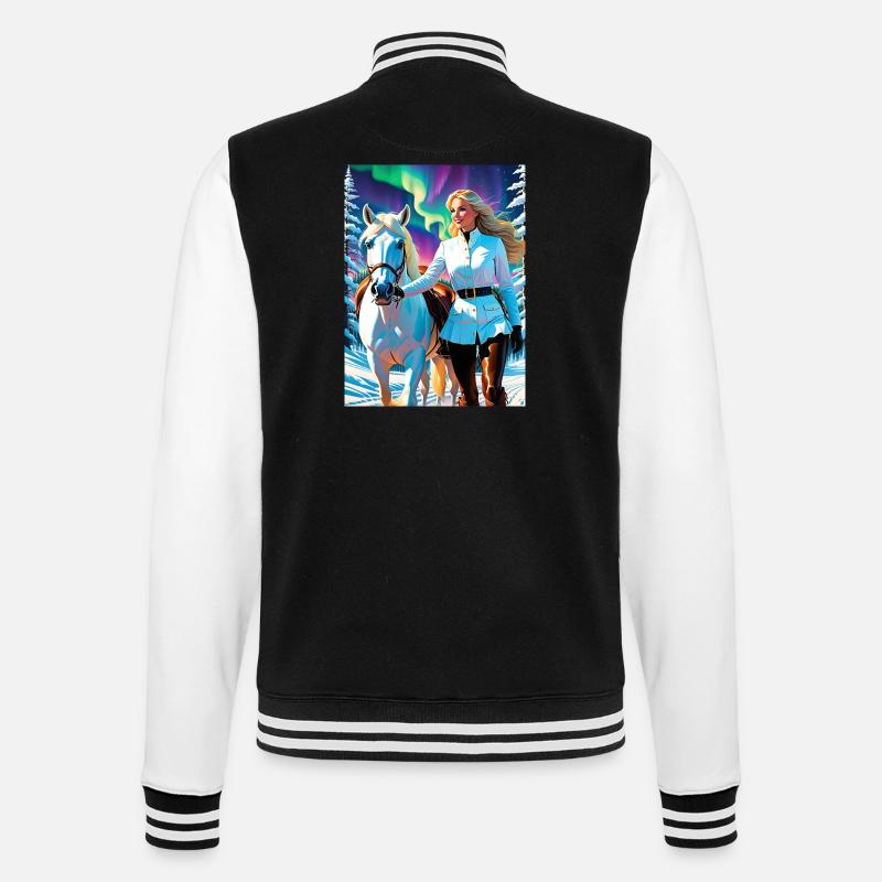 personalized design mother's gift - College Sweat Jacket - black/white