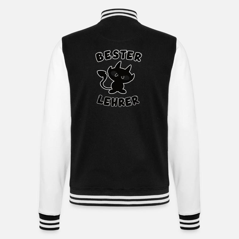 cooles bester Lehrer Design - College-Sweatjacke - Schwarz/Weiß