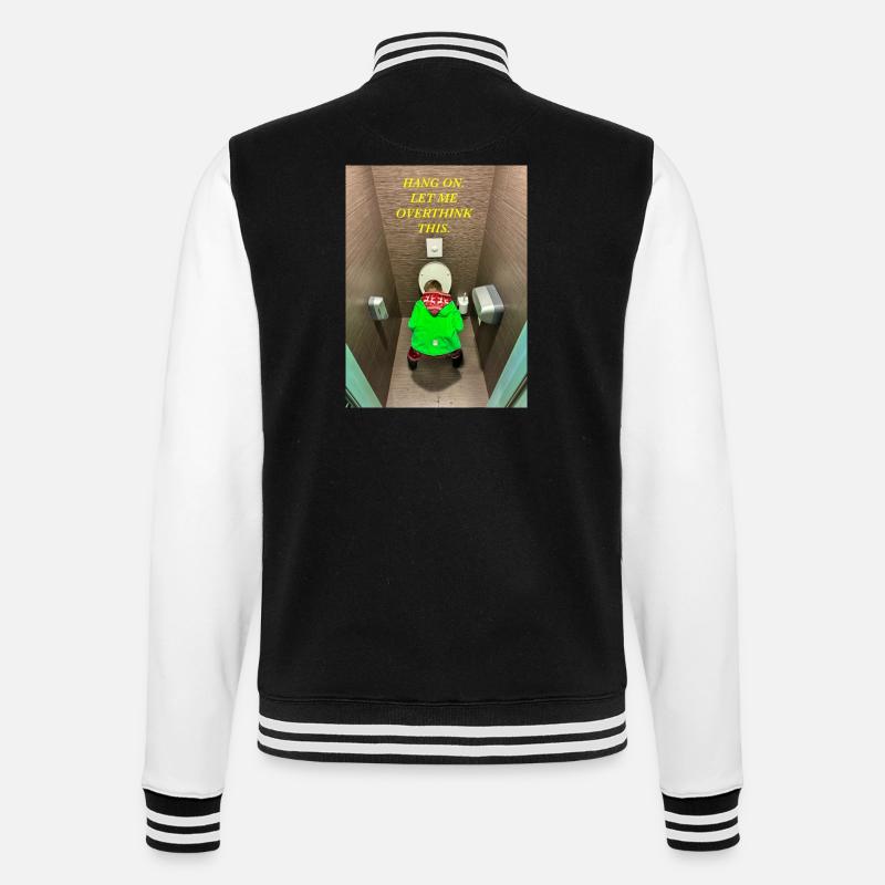 Hang on. Let me overthink this. - College Sweat Jacket - black/white