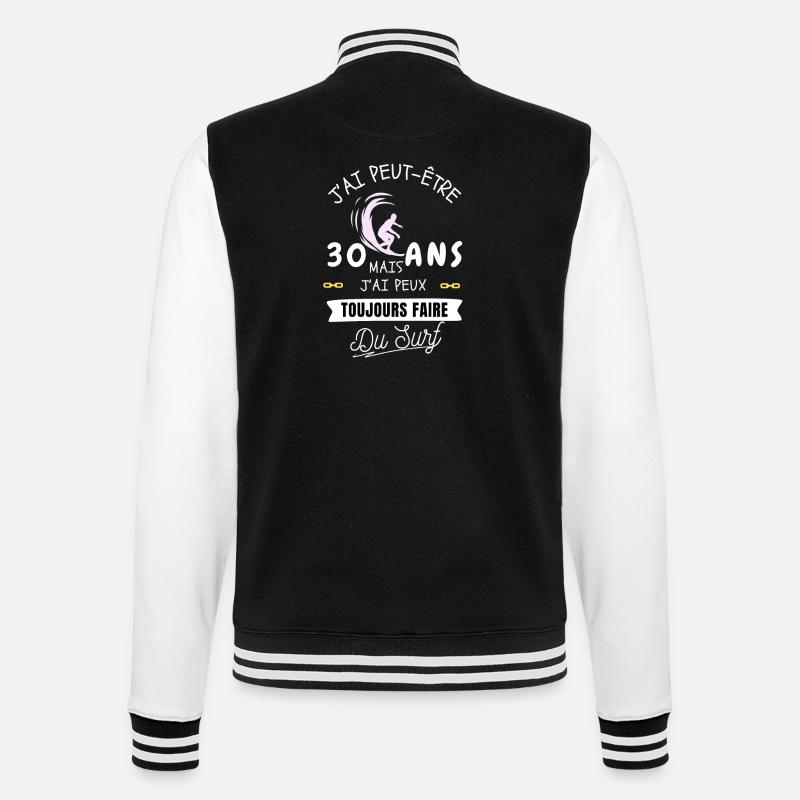 30 ans et surf - Veste Teddy - noir/blanc