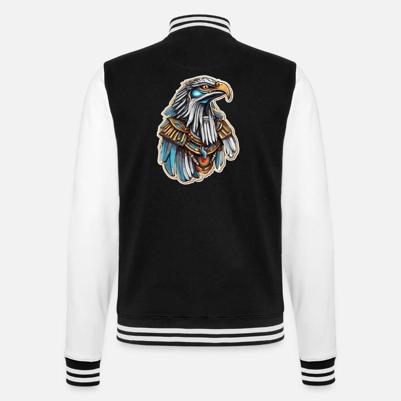 Egypt / Pharaoh / Mummies / Hieroglyphics / Sphinx - College Sweat Jacket - black/white