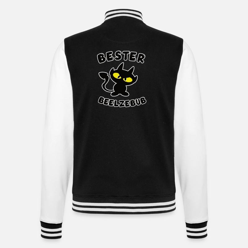 cooles bester Beelzebub Design - College-Sweatjacke - Schwarz/Weiß