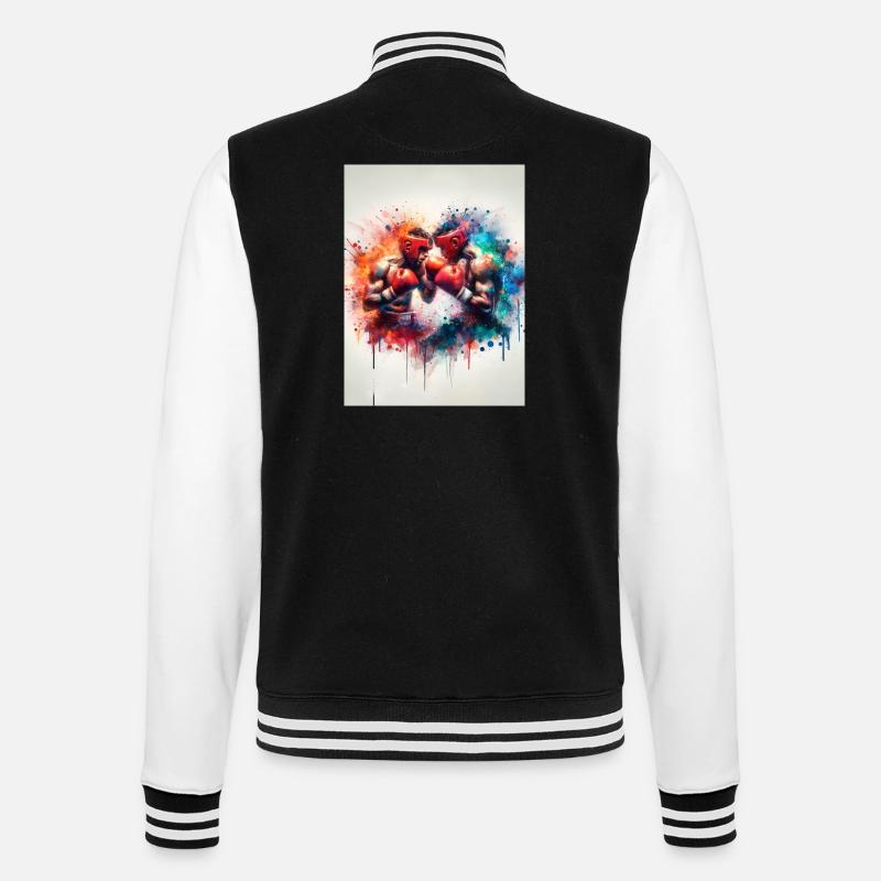 Match de boxe - Veste Teddy - noir/blanc