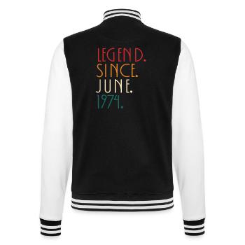 Légende depuis Juin 1974 - Minimalist - Veste Teddy - noir/blanc - Dos - Marisol (170cm)