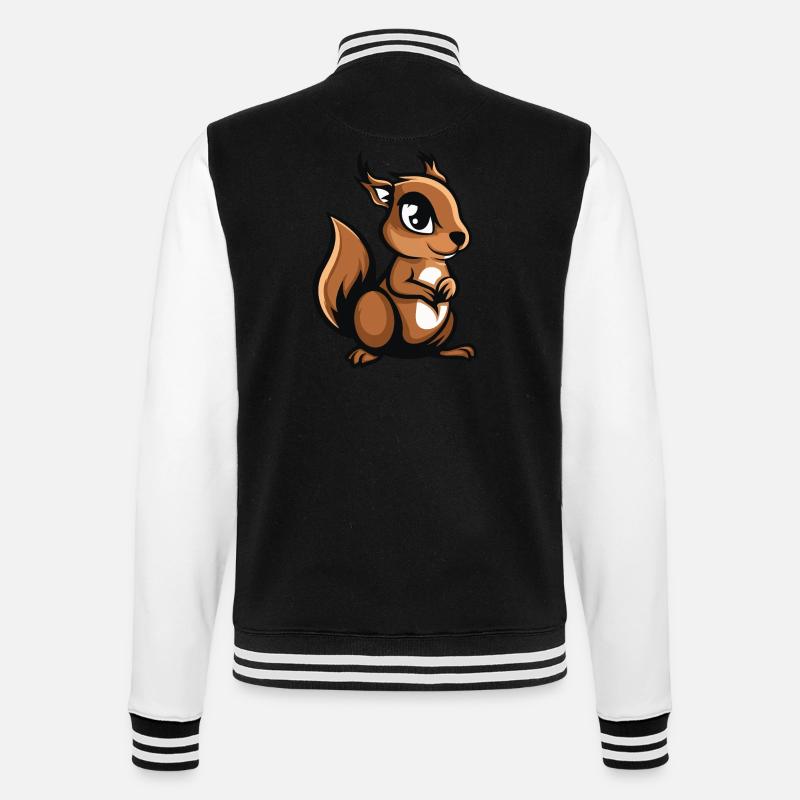 eichhörnchen - College-Sweatjacke - Schwarz/Weiß