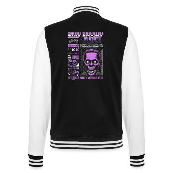 Restez Spooky Ghost Blanc & Lilas Saison d’Halloween - Veste Teddy - noir/blanc - Dos - Marisol (170cm)