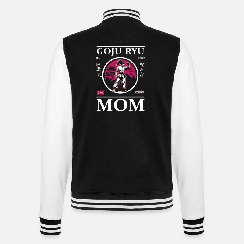 Goju-Ryu Karate Mom - College Sweat Jacket - black/white