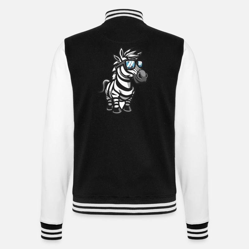 Zebra Comic Cool - College Sweat Jacket - black/white