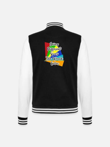 Being Different Gives The World Color - College-Sweatjacke - Schwarz/Weiß