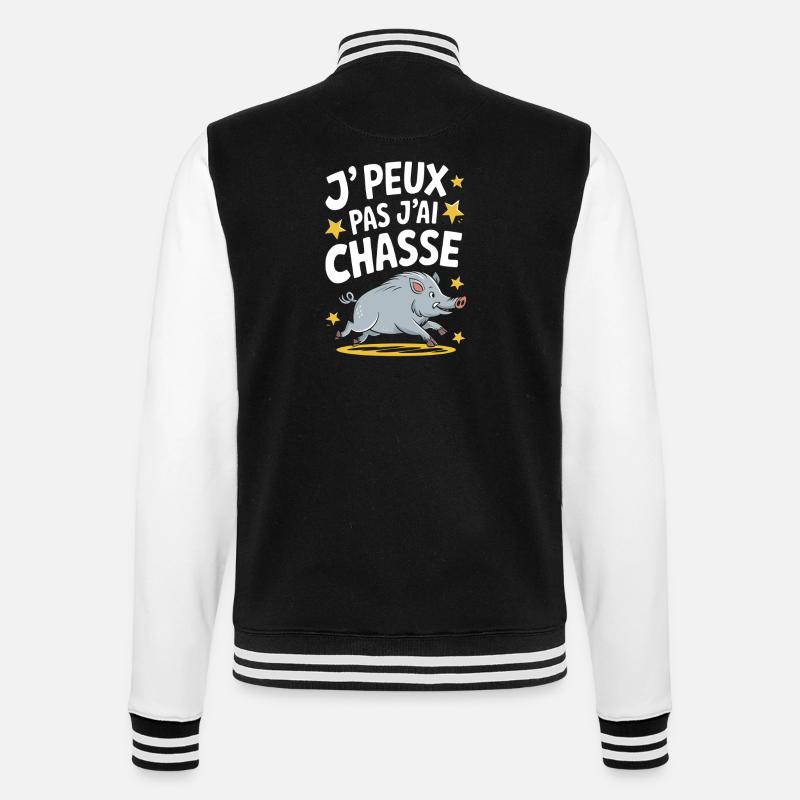 J'peux pas j'ai chasse - Veste Teddy - noir/blanc