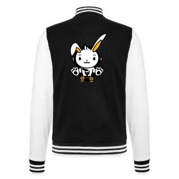Bunny Jouer Manette Console Casque Gamer Nerd - Veste Teddy - noir/blanc - Dos - Marisol (170cm)