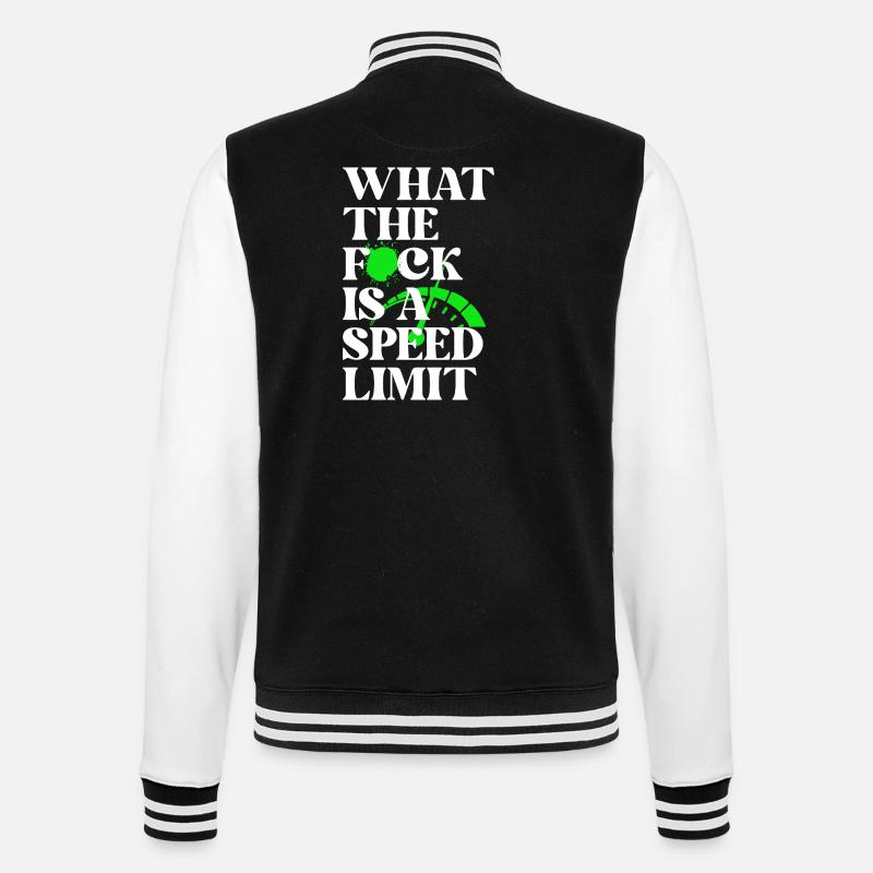 Auto - College-Sweatjacke - Schwarz/Weiß