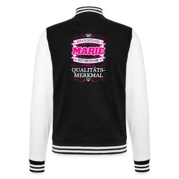 Qualitätsmerkmal Marie einfach Erstklassig - College-Sweatjacke - Schwarz/Weiß - Hinten - Marisol (170cm)