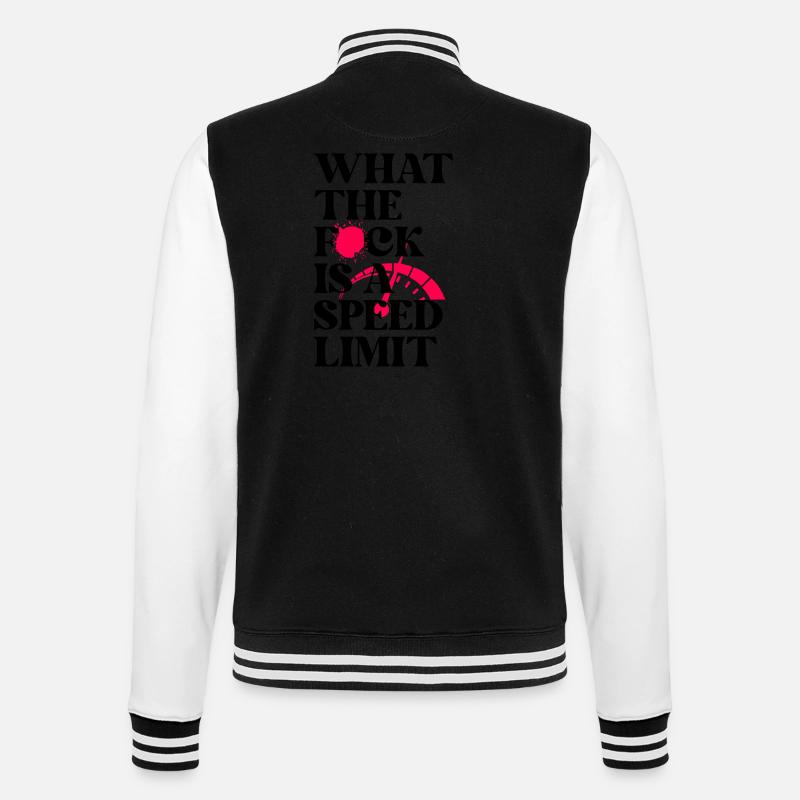 Auto - College-Sweatjacke - Schwarz/Weiß