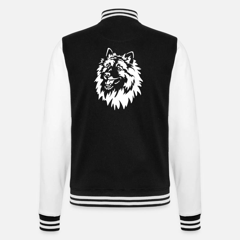 Tête Wolfsspitz « Black Edition » - Veste Teddy - noir/blanc