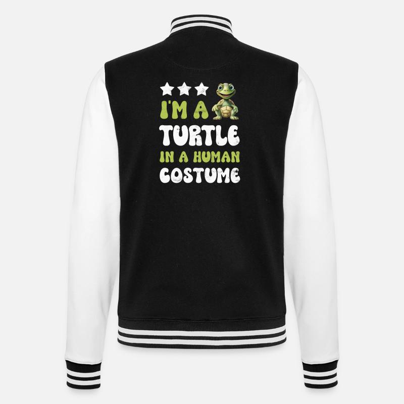 Turtle Turtles - College Sweat Jacket - black/white