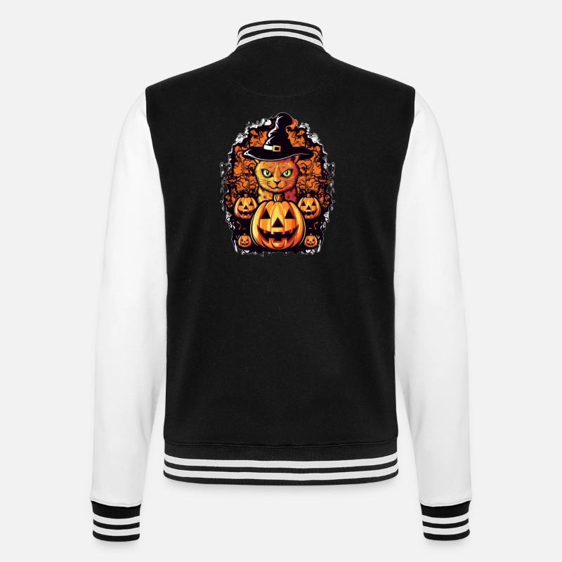 Conception d’Halloween Cat Magic - Veste Teddy - noir/blanc