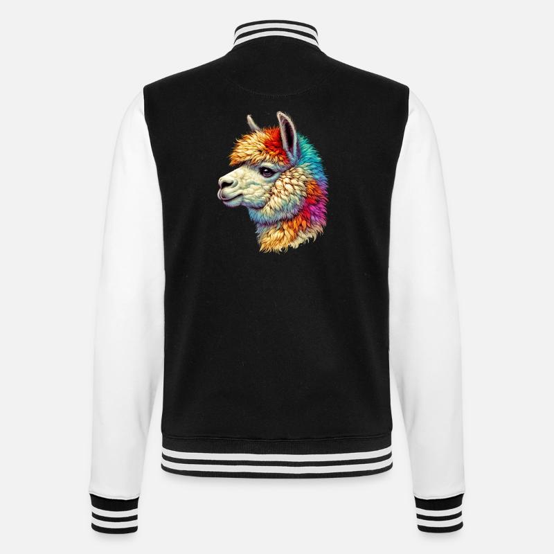 Alpaca - College Sweat Jacket - black/white