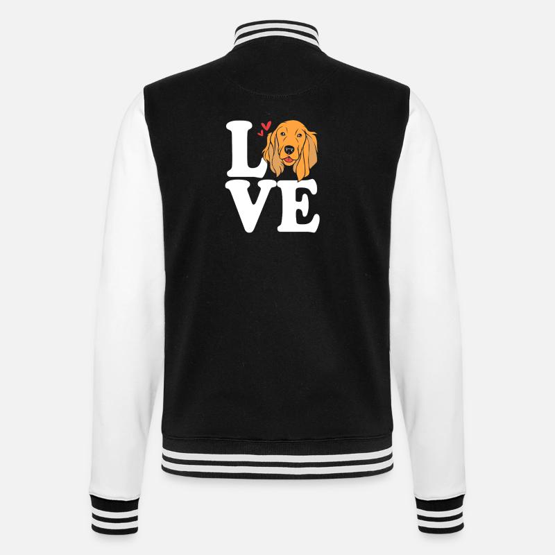 Cocker Spaniel Dad - College-Sweatjacke - Schwarz/Weiß