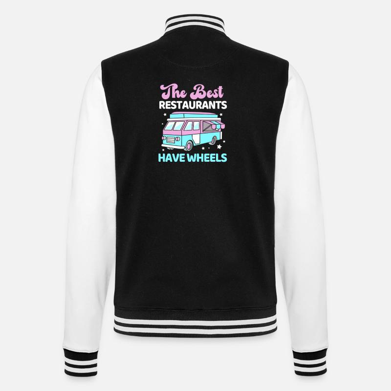 Camion de restauration de snacks - Veste Teddy - noir/blanc