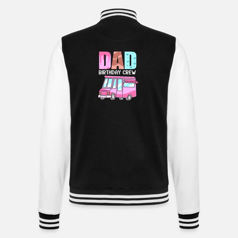 Eiscreme Eiswagen Eis Eisdiele - College Sweat Jacket - black/white
