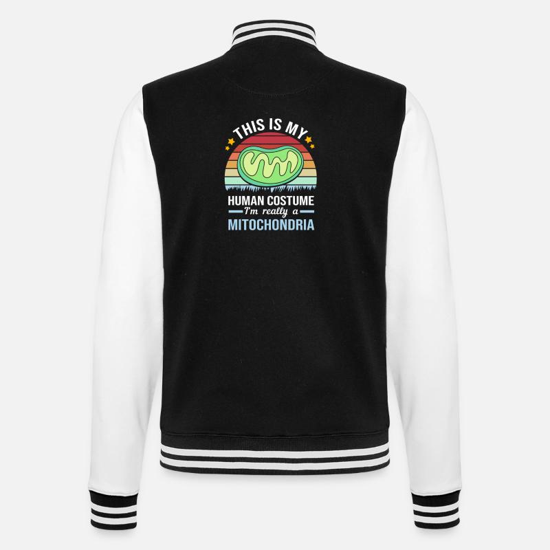 Molekül Strukturformel - College-Sweatjacke - Schwarz/Weiß