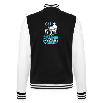 Baguettes Tambours Tambours Batteurs - Veste Teddy - noir/blanc - Dos - Marisol (170cm)