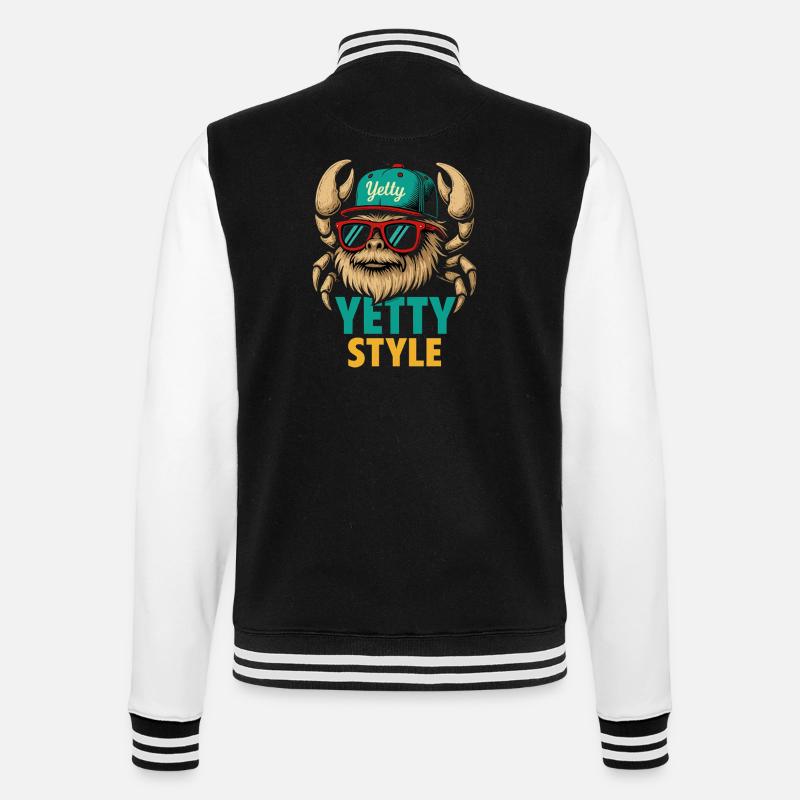 Graphisme Yeti Style Yetty - Veste Teddy - noir/blanc