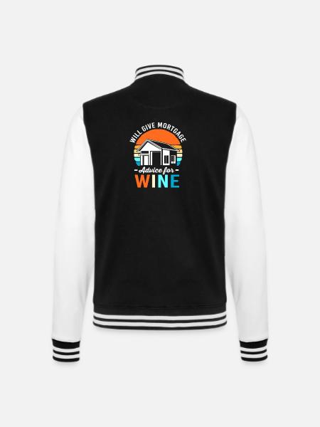 Debt Condominium Mortgage - College Sweat Jacket - black/white