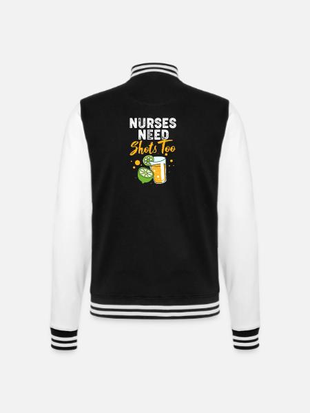 Krankenpfleger Krankenhaus Pfleger - College-Sweatjacke - Schwarz/Weiß