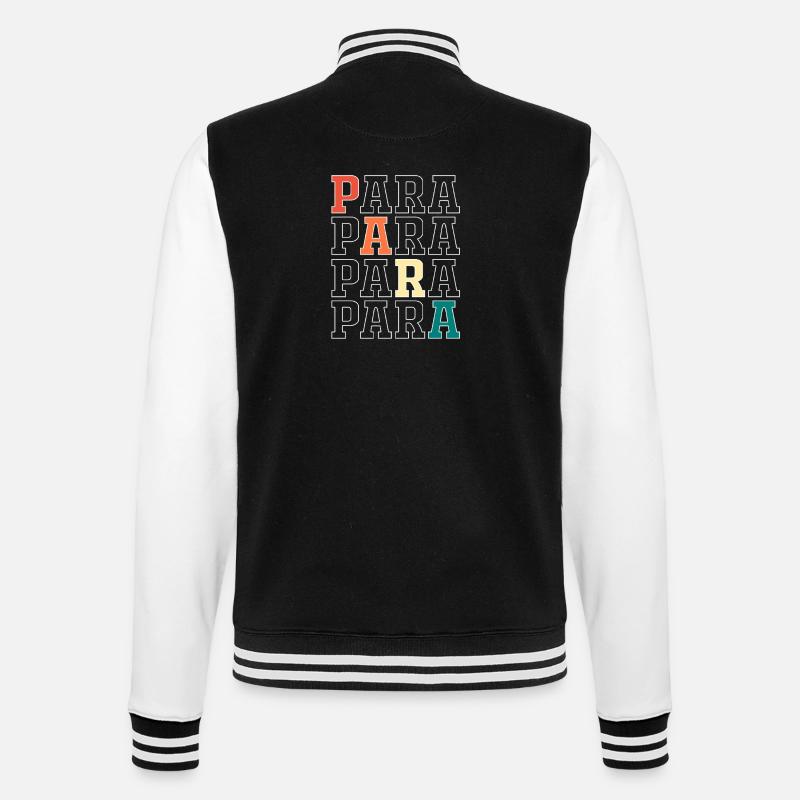 Paraeducator Lehrerassistent Paraprofessional - College-Sweatjacke - Schwarz/Weiß