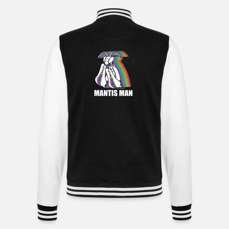 Gottesanbeter Gottesanbeterin Mantis - College-Sweatjacke - Schwarz/Weiß