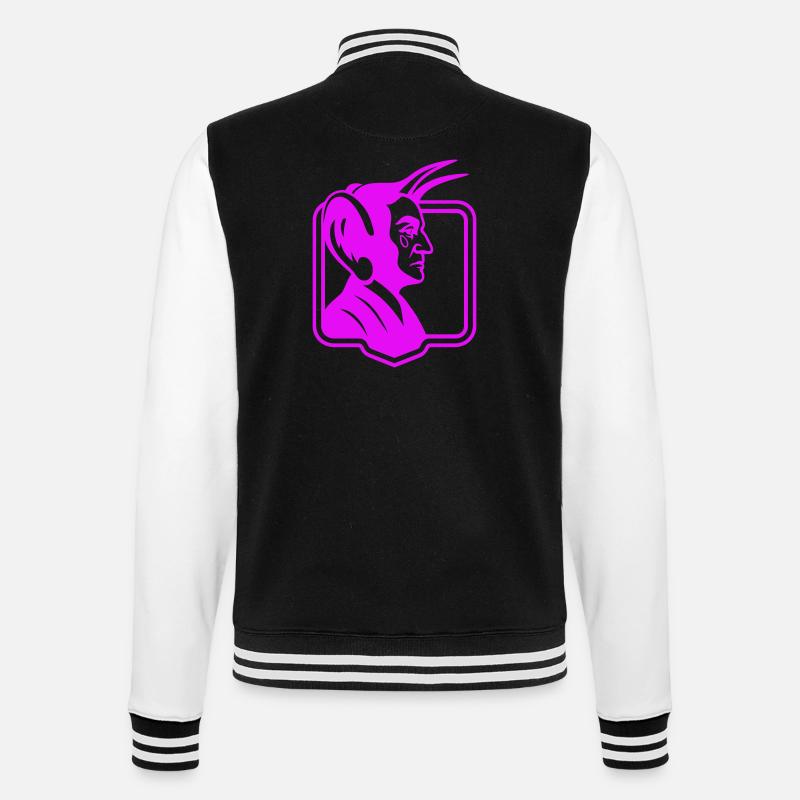 Devil big Ear Pop Art - College-Sweatjacke - Schwarz/Weiß