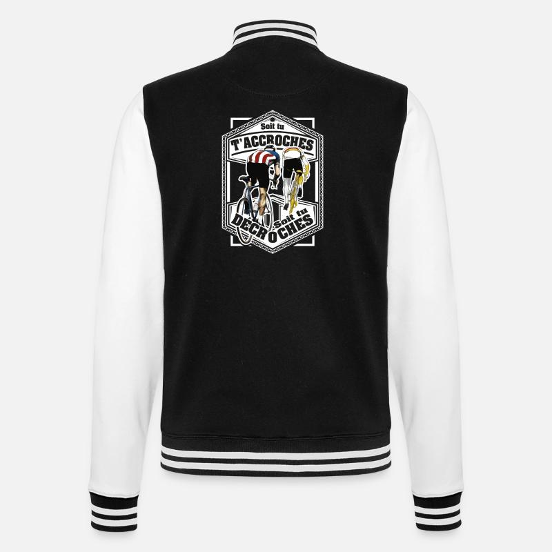 Hooks or Stalls Cycling - College Sweat Jacket - black/white