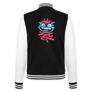 Kleine Monster: Punk-Affe mit Zwinkern - College-Sweatjacke - Schwarz/Weiß - Hinten - Marisol (170cm)
