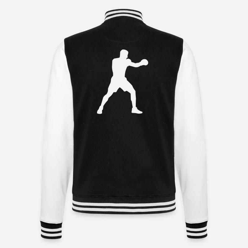 Boxsilhouette Power Boost - College Sweat Jacket - black/white