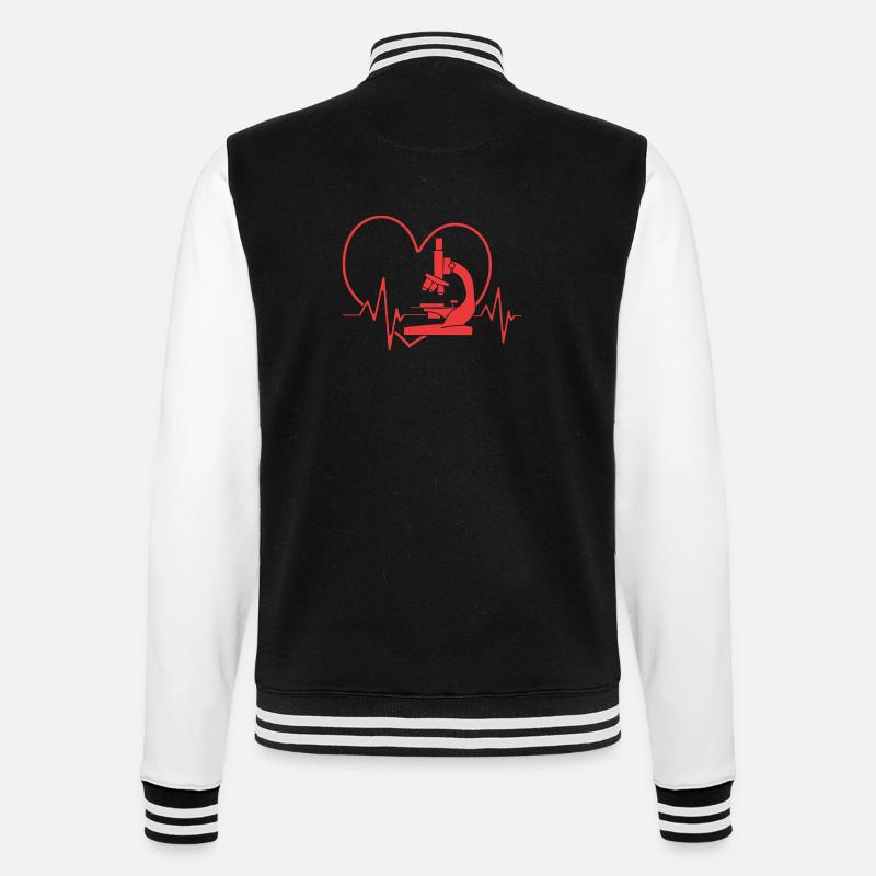 Structural formula molecule - College Sweat Jacket - black/white