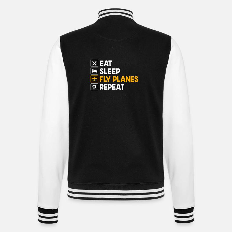 Model Airplane Model Airplane - College Sweat Jacket - black/white
